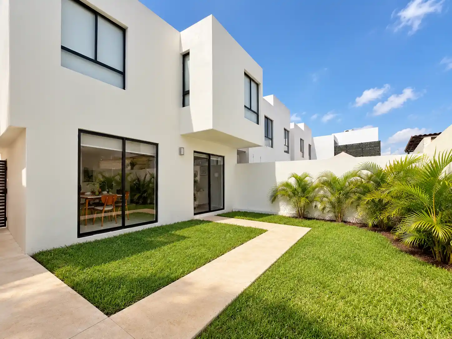 Jardín de casa nueva en Paraíso Caucel, modelo Aqua Plus